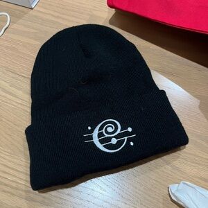 Black Beanie with Music clef Logo
